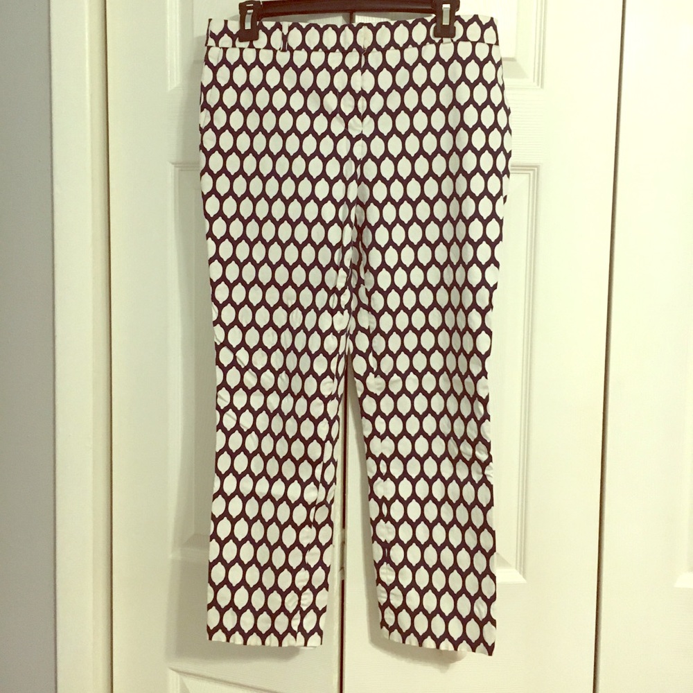 Kate Spade Lemon Print Dress Pants sz 8
